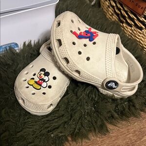 CROCS Kids Beige Sandals with Cartoon Design